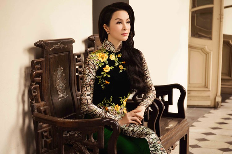 MC Thanh Mai dep ngat ngay voi ao dai xuan-Hinh-5